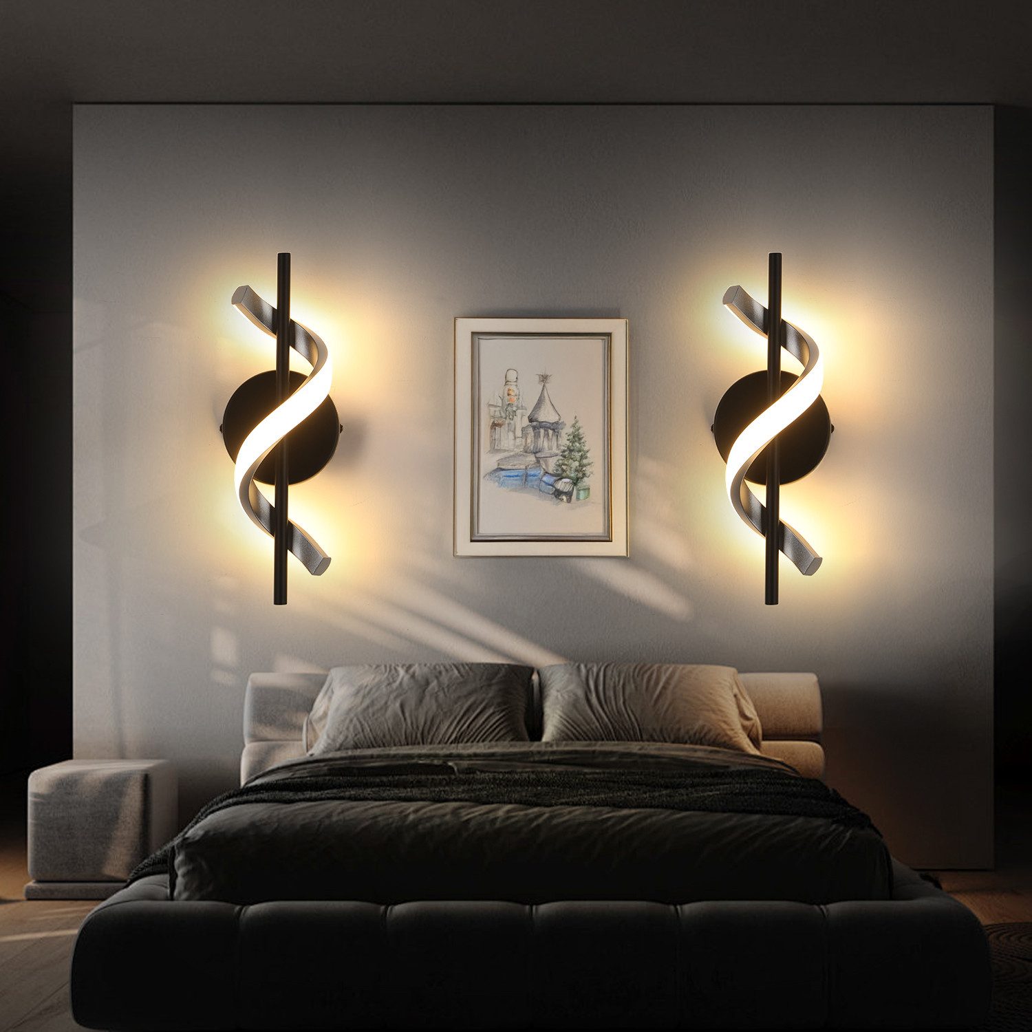 WILGOON LED Wandleuchte 12W LED Wandleuchte günstig online kaufen
