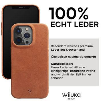 wiiuka Smartphone-Hülle skiin MORE Handyhülle für iPhone 13 Pro, Handgefertigt - Deutsches Leder, Premium Case