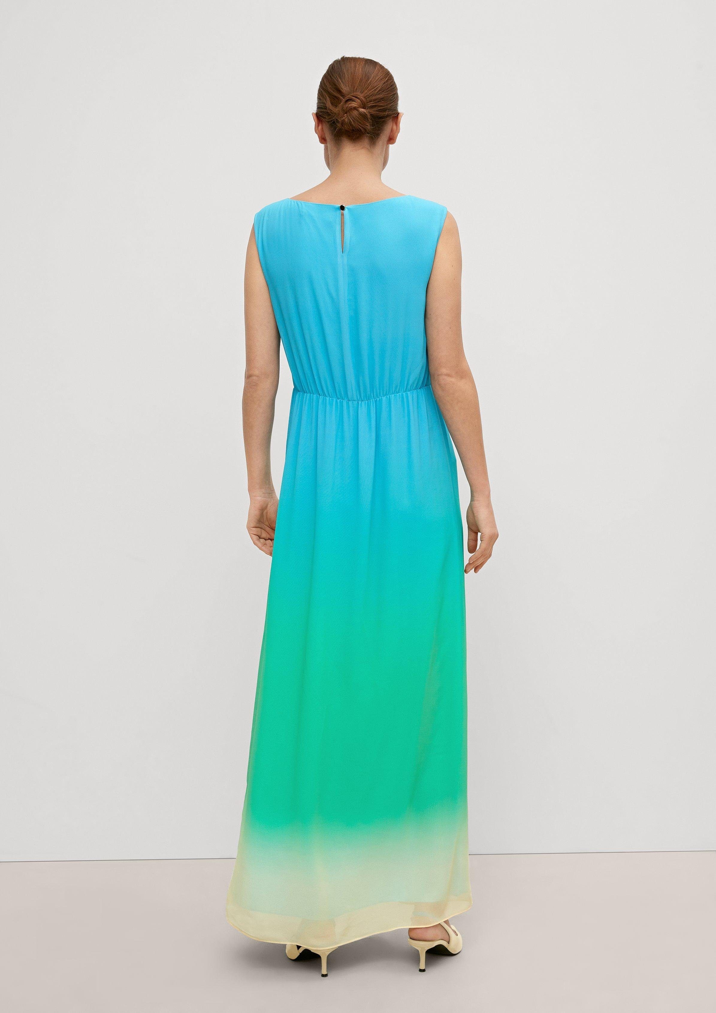 Chiffon-Kleid Raffung Farbverlauf Comma mit Maxikleid