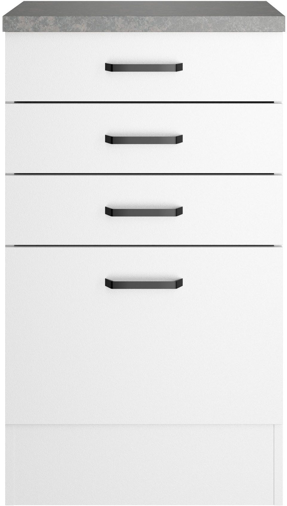 OPTIFIT Unterschrank OPTImulti Breite 50 cm, Tiefe 50 cm, mit 3 Schubkästen, 1 Auszug