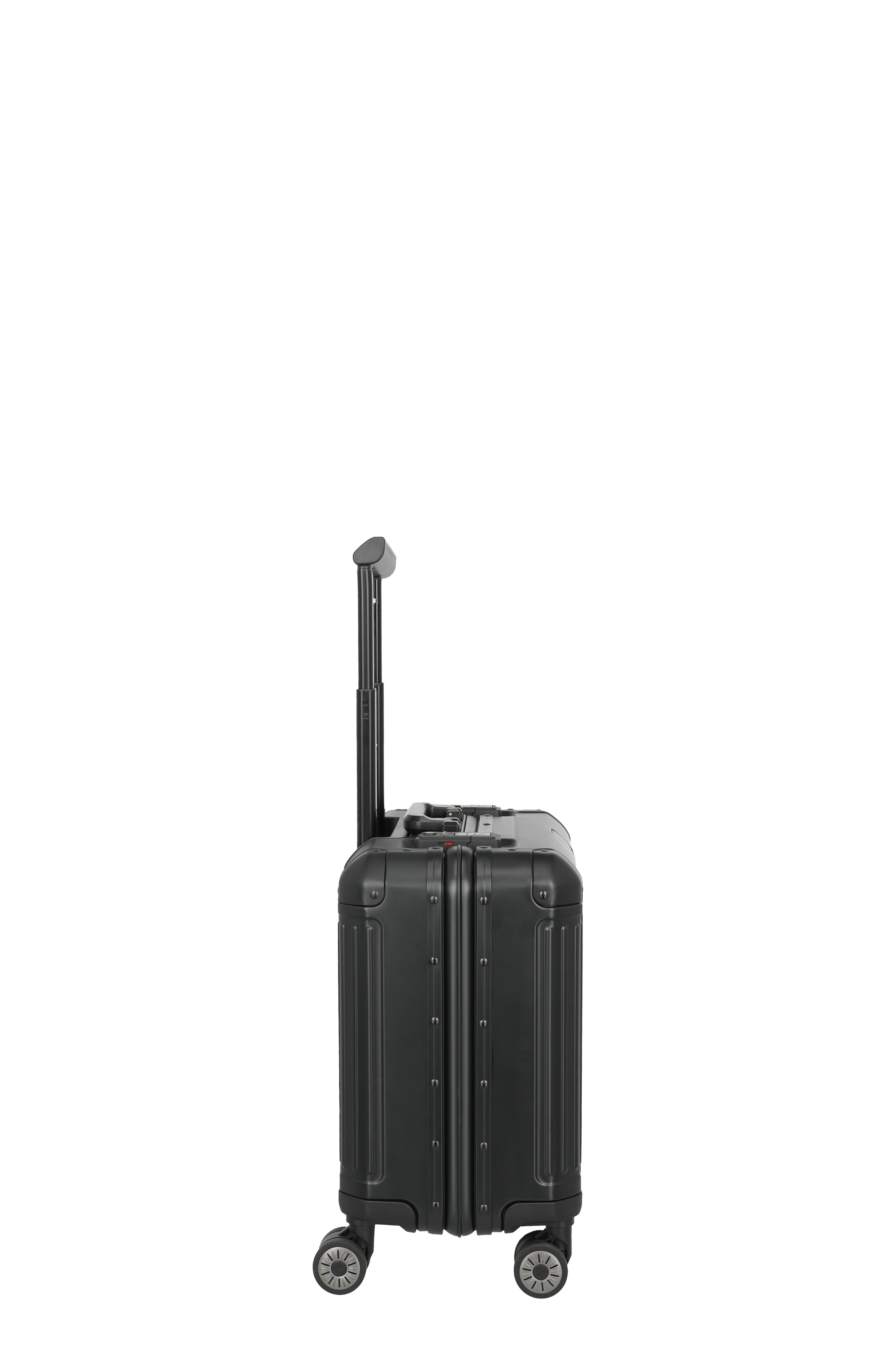 travelite Hartschalen-Trolley NEXT Trunk Reisekoffer Aluminium, 4 Rollen