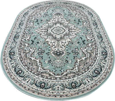 Teppich Oriental, Home affaire, oval, Höhe: 7 mm, Orient-Optik, mit Bordüre, Kurzflor, pflegeleicht, elegant