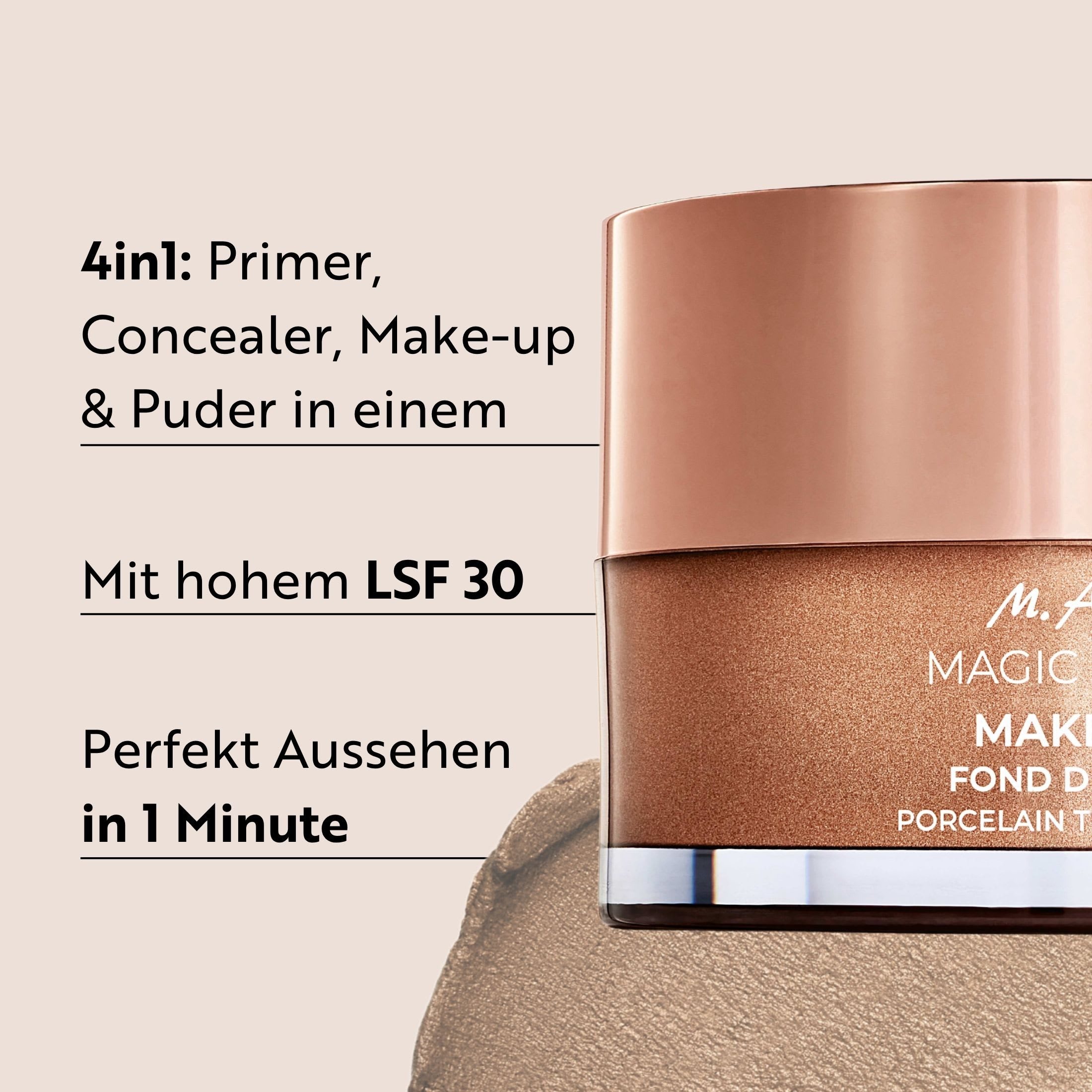 asambeauty Foundation Make-up Mousse Porcelain Teint LSF 30 – Bild 2 von 5