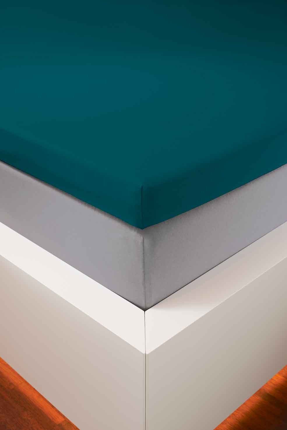 bellana Spannbettlaken bellana deluxe für Topper, mit Elasthan, Premium Jersey 230 g/m², Jersey, Gummizug: rundum, (1 Stück), mit 5% Elasthan, für Topper mit 4-10cm Höhe, bügelfrei, faltenfrei