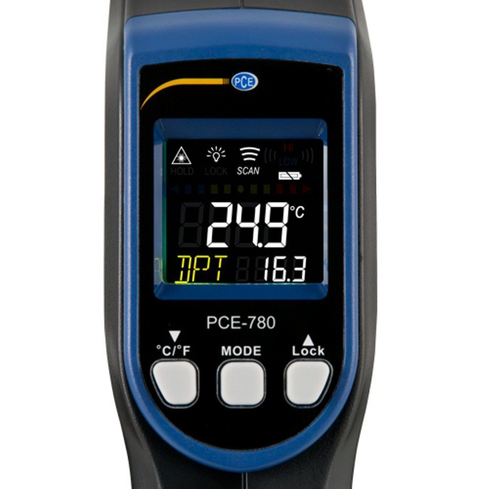 PCE Instruments Feuchtigkeitsmesser Feuchtemessgerät PCE-780 Scanner zur Anzeige von Taupunkten, (1 Stück), Taupunktscanner