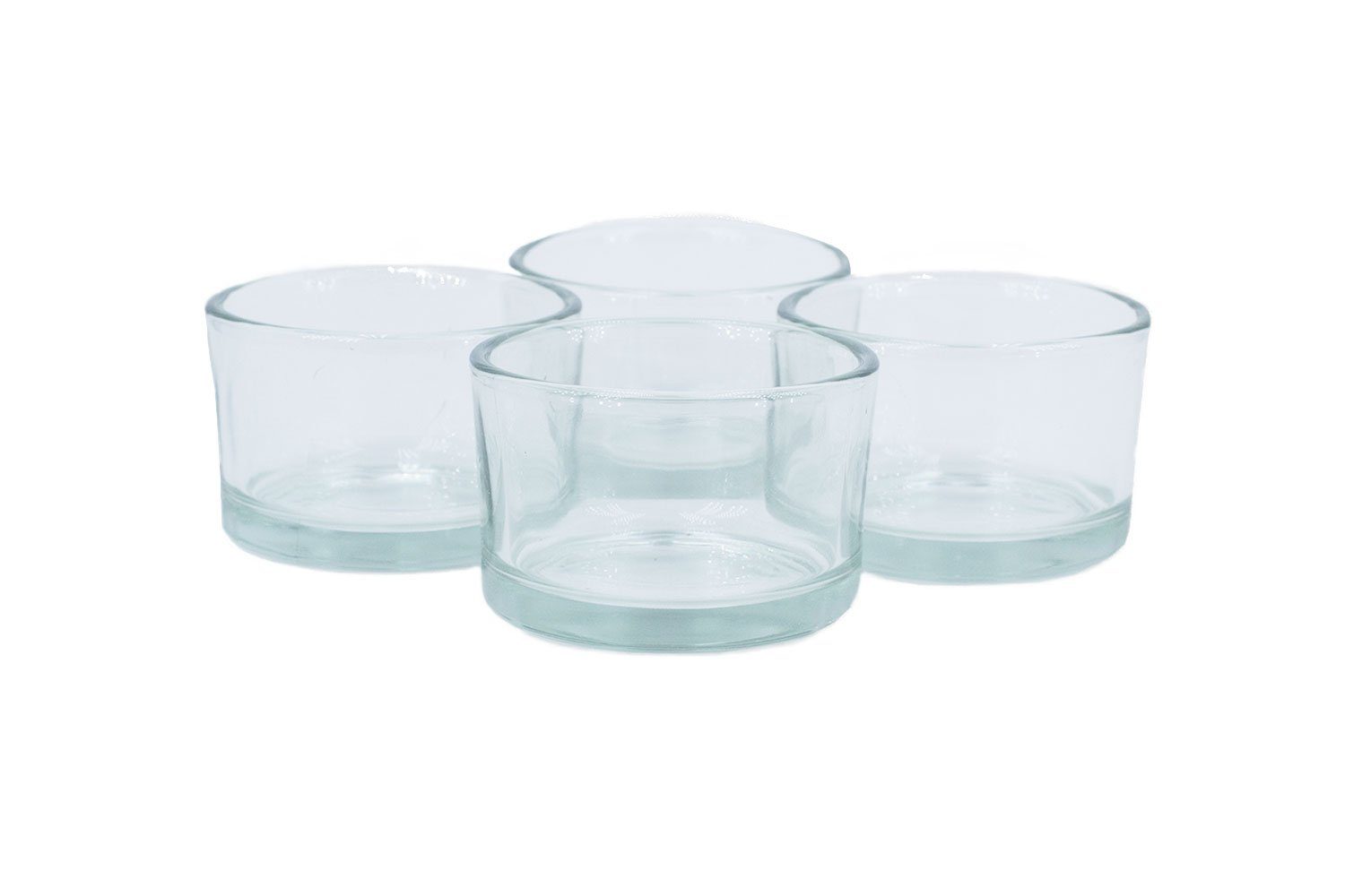 Creativery Teelichthalter, Teelichtgläser klein 51x33mm klar/transparent 4er Set | Teelichthalter