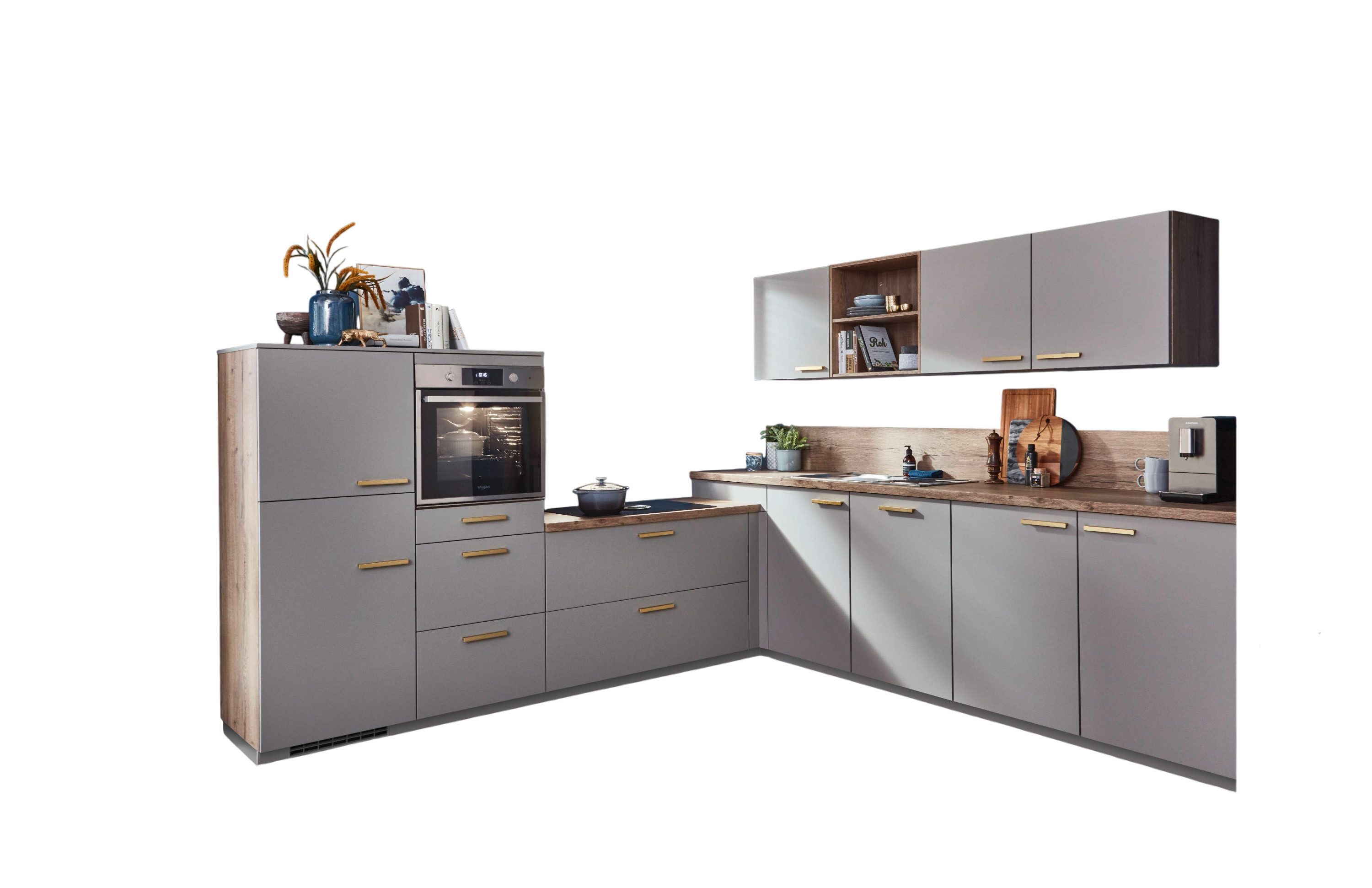 nobilia® Winkelküche Arles, individuell anpassbar, gratis Кухниplanung mit Profis, (Breite 575cm), vormontiert, wahlw. mit E-Geräten, Preis inkl.Lieferung