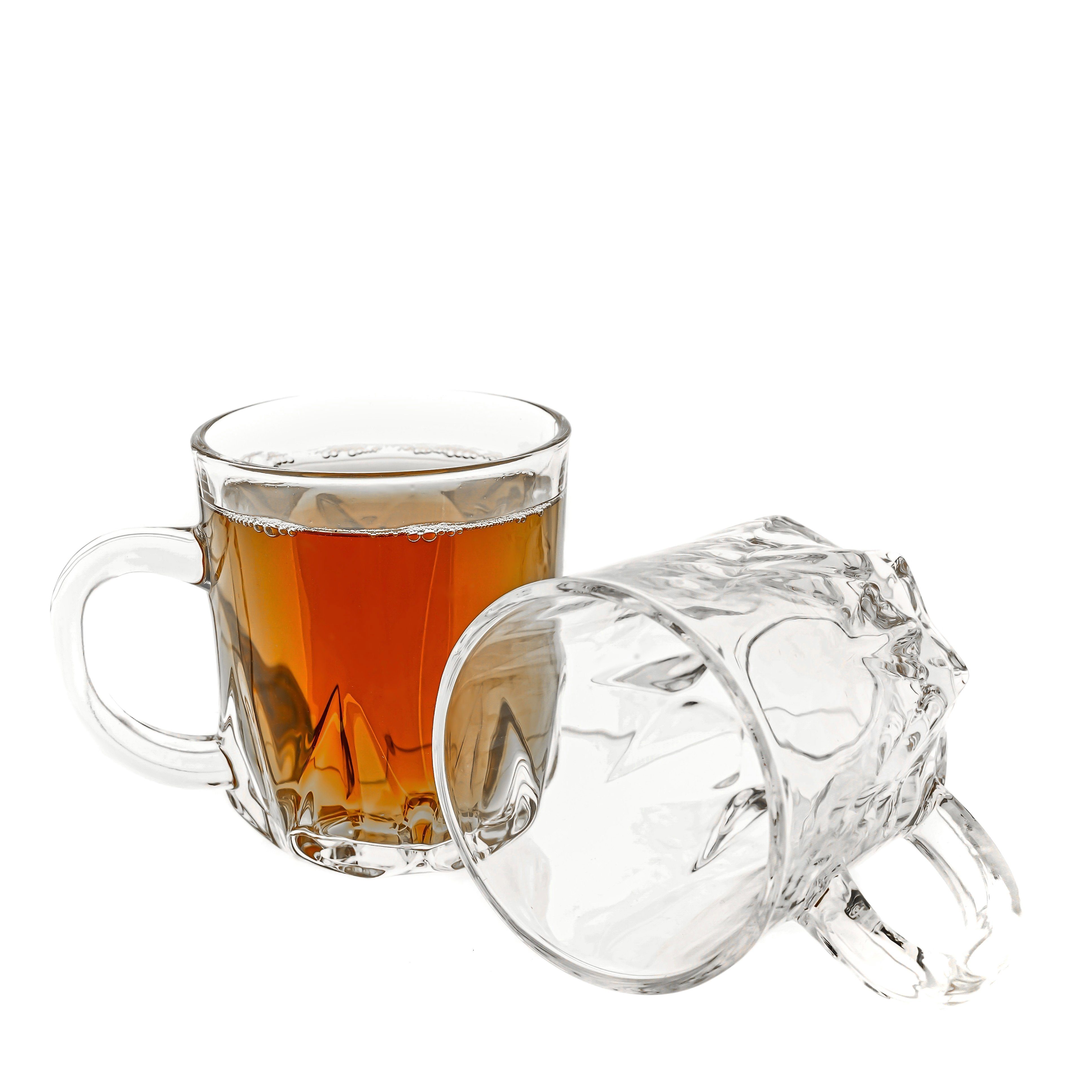 Teeglas 6er Set Diamant Teegläser Wassergläser-Set aus Glas transparent