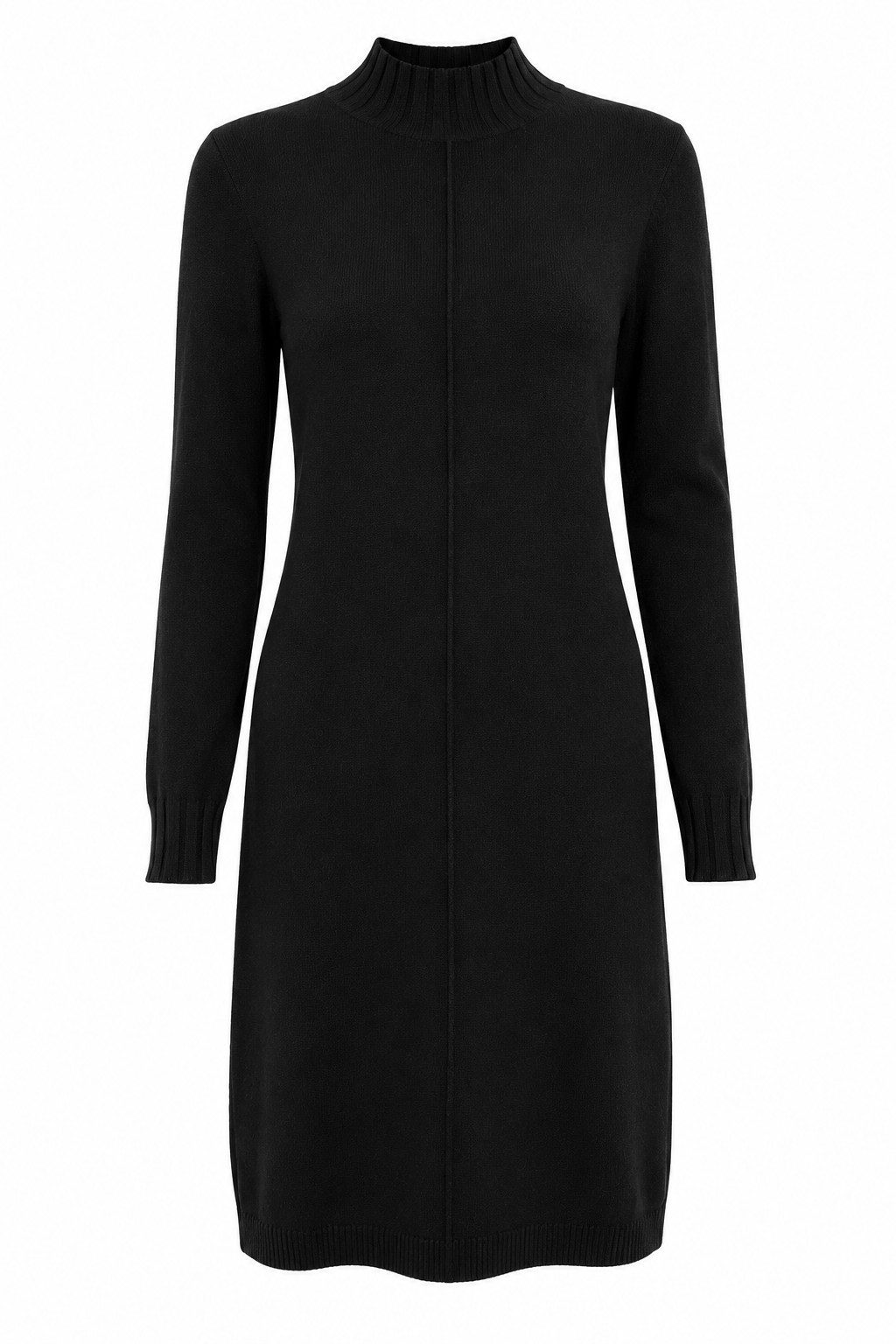 ITALY VIBES Strickkleid - Kleid - langarm - Minikleid mit Stehkragen Damen - ITALY VIBES ONE SIZE / passend für Größe S - L