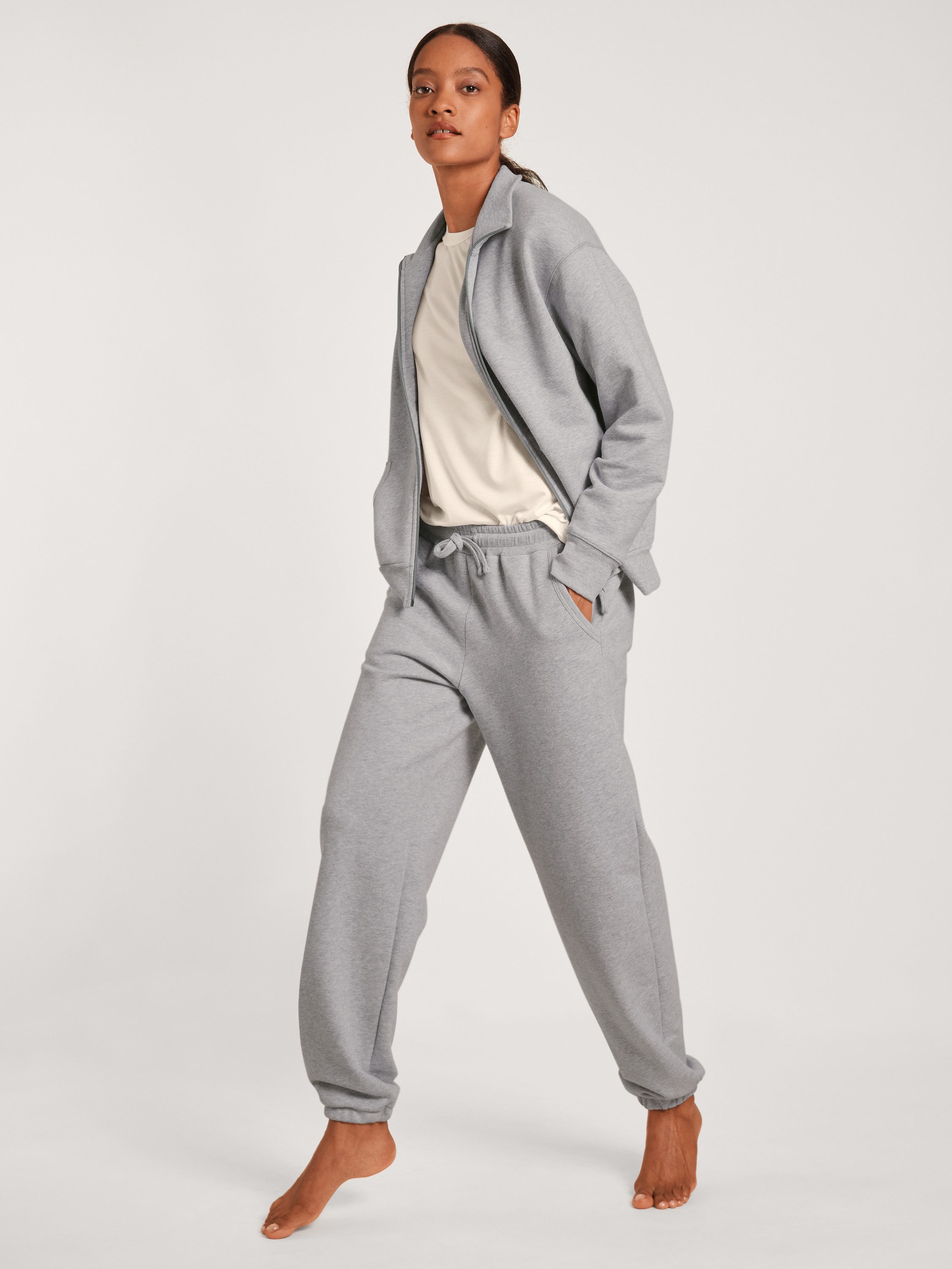 CALIDA Pyjamahose Lounge & Relax Damen (1-tlg) aus kuscheliger 100% Bio-Baumwolle