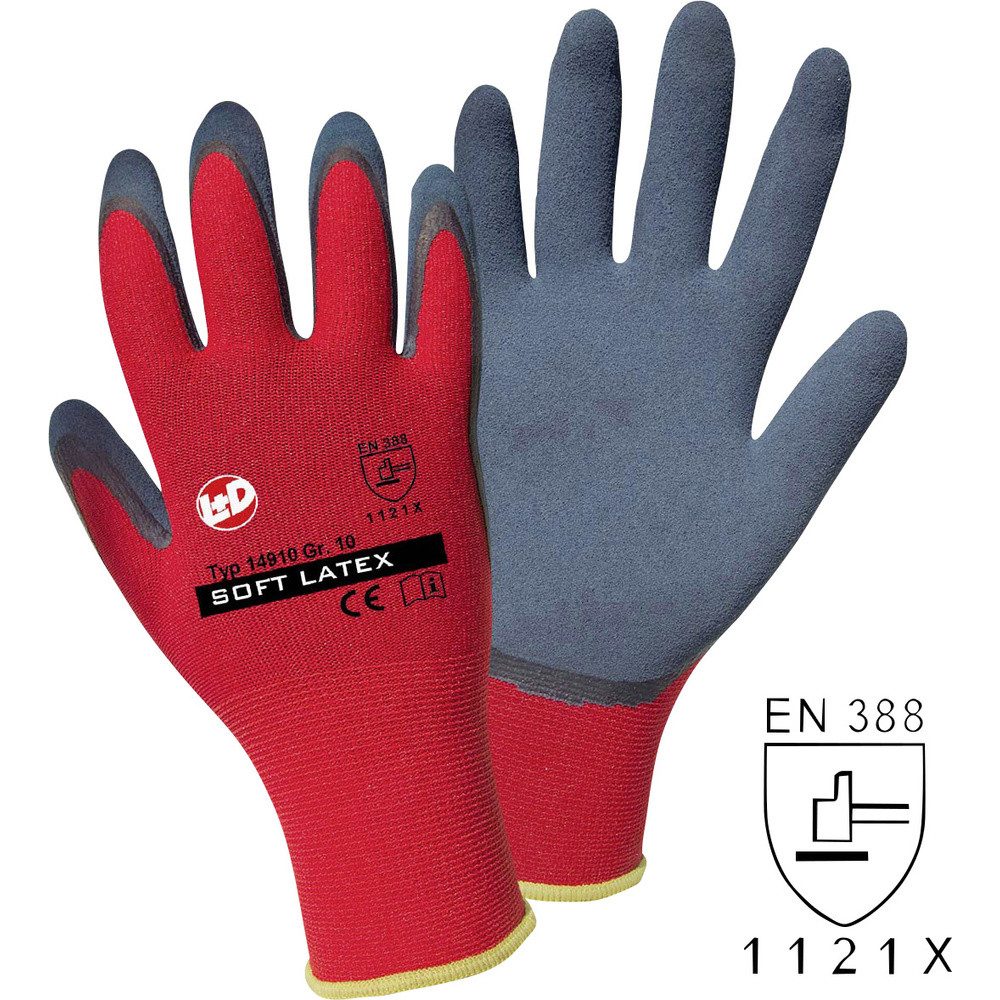 Arbeitshandschuhe Leipold Doehle Soft Latex 14910-11 Polyester Arbeitshandschuh Größe (H