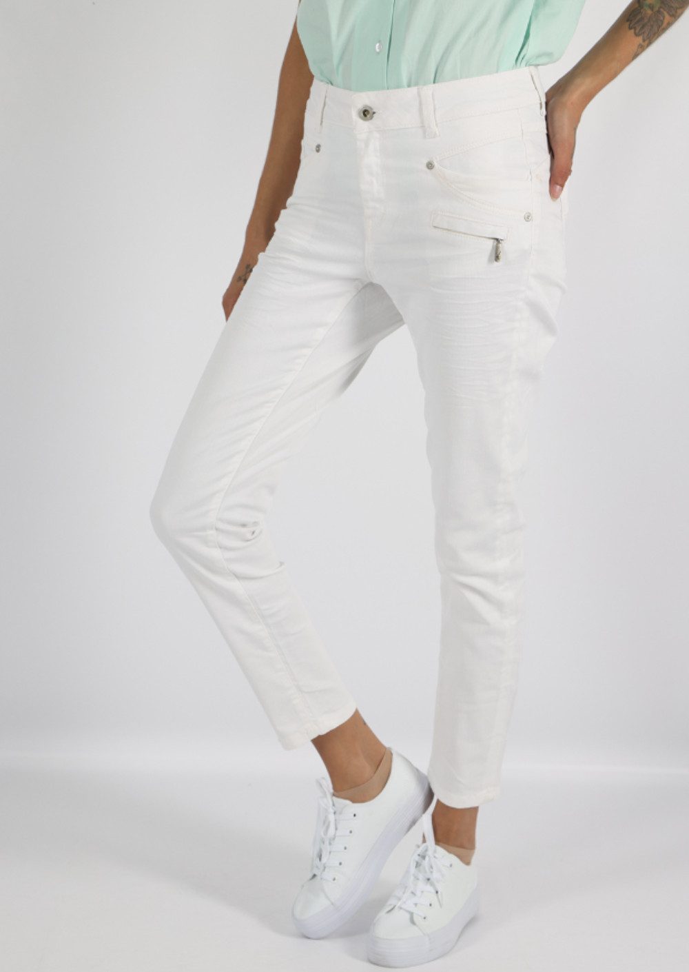 Miracle of Denim Skinny-fit-Jeans - weiße Basic Jeans - sommerliche Jeans - Suzy Skinny Fit