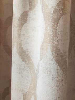 Vorhang Decoschal "Corleto" hochwertiger Jacquard XXL bis 350 cm lang, novumfix, Dekoschal, gemustert, beige-braun, Überlänge, extra hoch