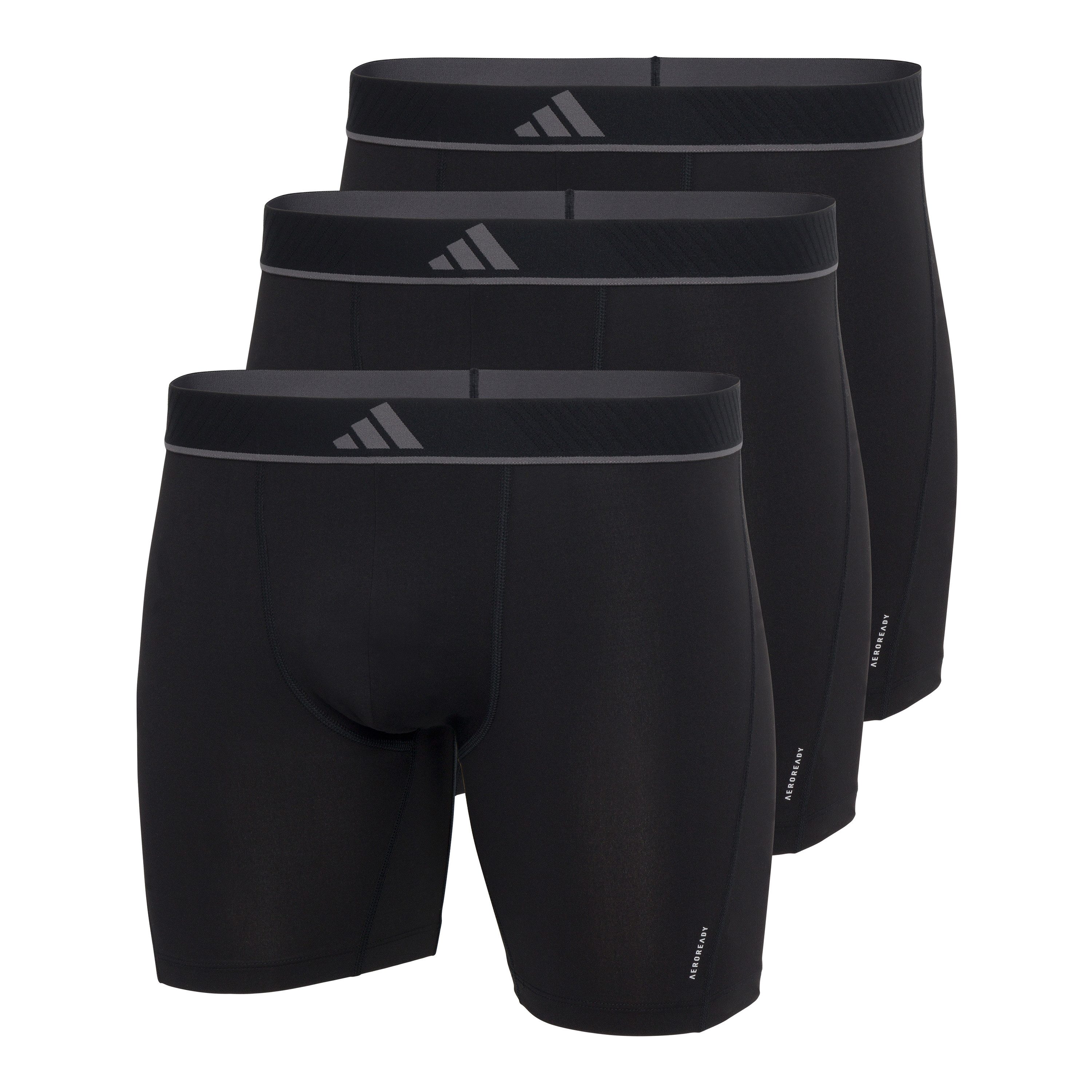 adidas Sportswear Boxer Active Micro Flex (3er Pack) Logo-Bund, elastisch, Mikrofaser, ohne Eingriff