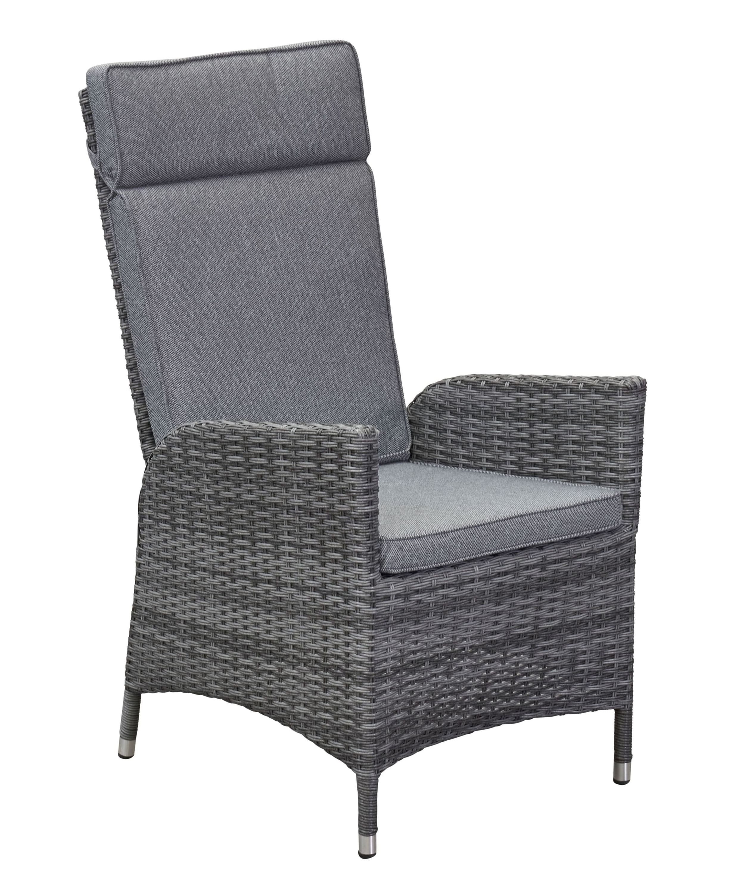 LC Garden Gartenstuhl »Vivera« Dining Positionsstuhl Verstellsessel omega anthrazit inkl.