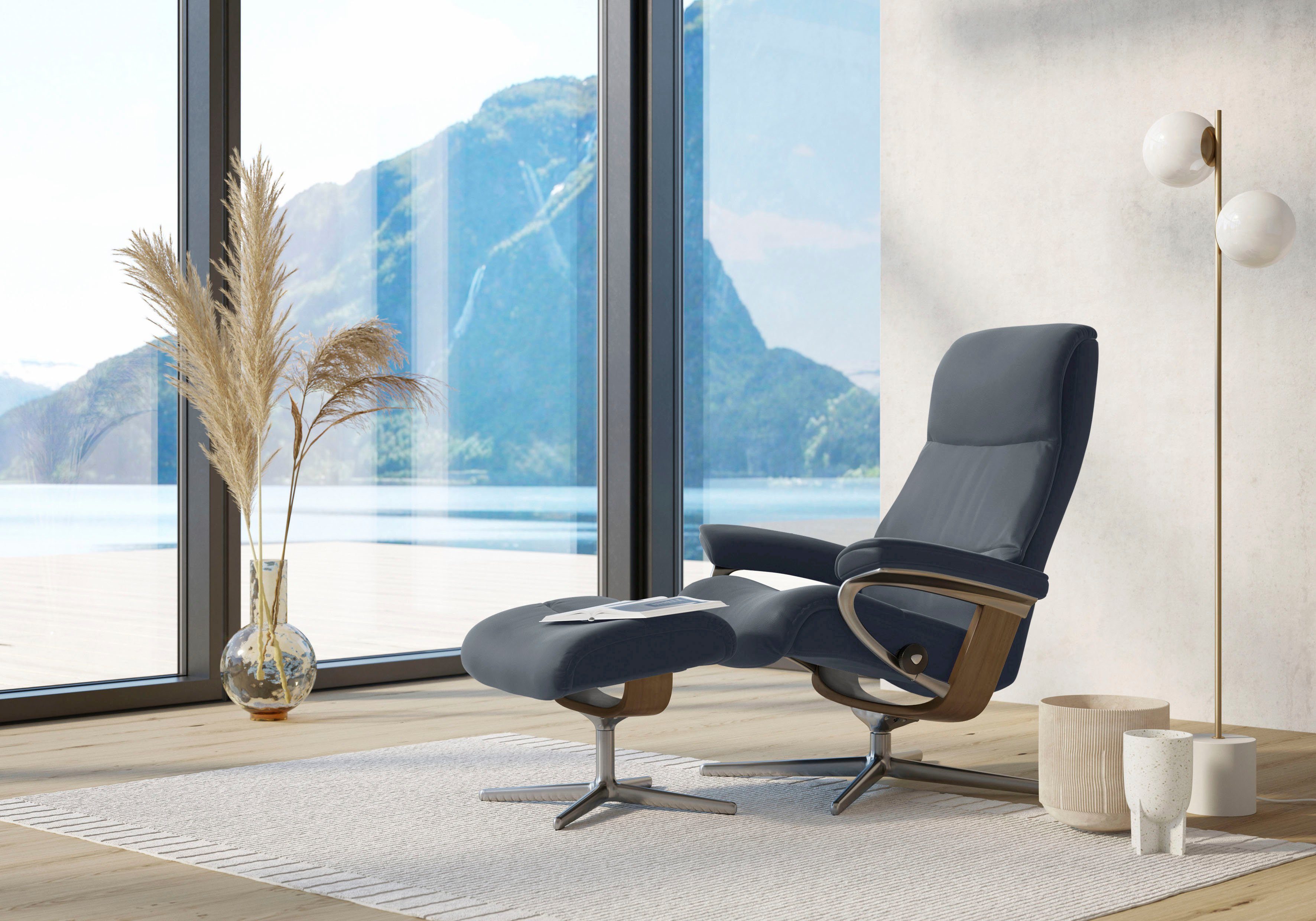 Stressless® Relaxsessel View, mit Cross Base, Größe S, M & L, Holzakzent  Eiche