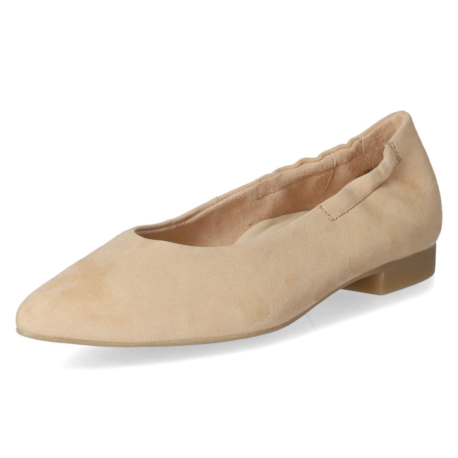 Paul Green Paul Green 1224-029 Damen Rauleder beige Ballerina