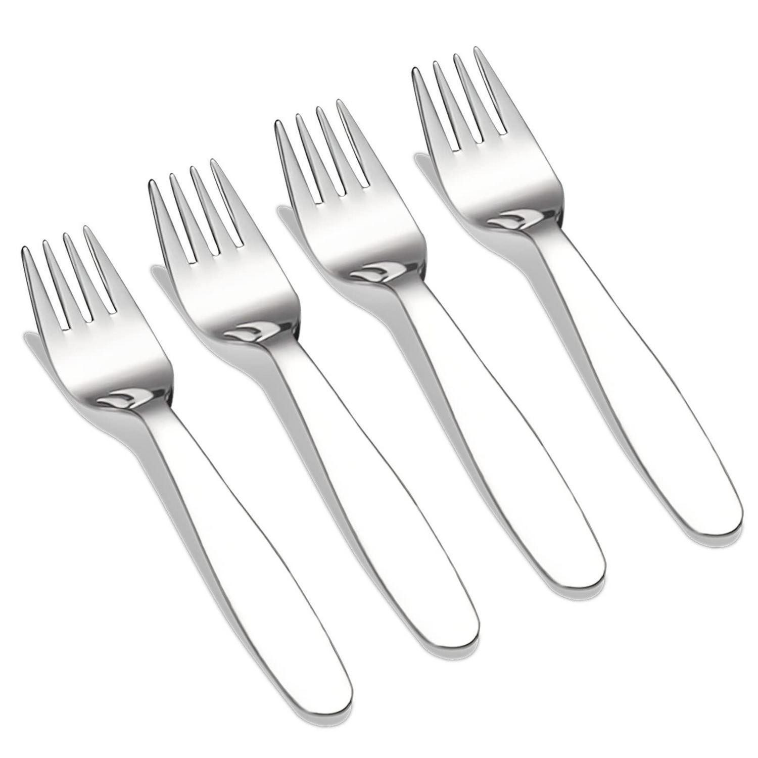 LuxusKollektion Kinderbesteck Gabeln Kinder 1808 Edelstahl 15cm Silber Schule Haus 4 Gabeln