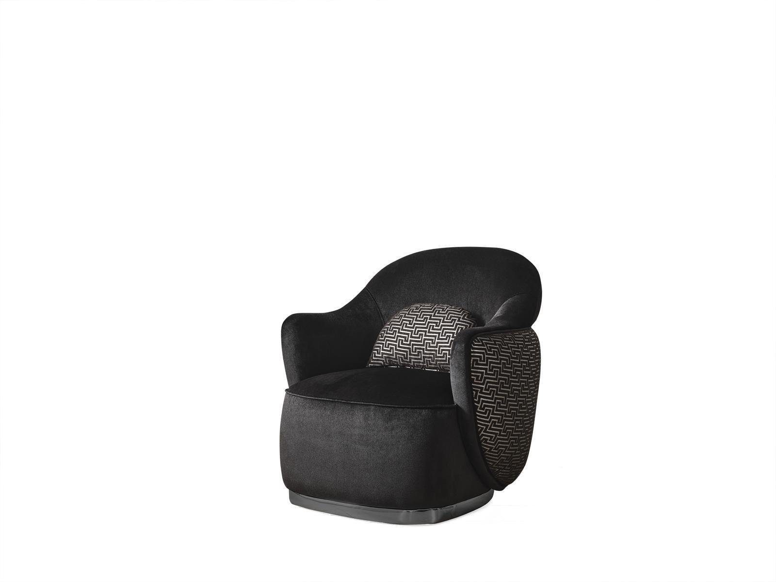 JVmoebel Sessel Sessel 1-Sitzer schwarz Luxus Design Wohnzimmer modern elegant, Made in Europa