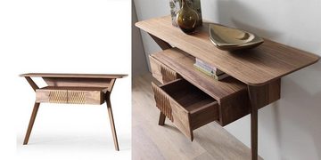 JVmoebel Konsolentisch Luxus Konsolentisch Braun Holz Tisch Modern Design Konsole (1-St., Konsolentisch), Made in Europa