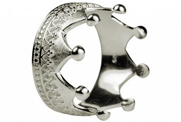 SILBERMOOS Silberring Kronenring mit Ornament, 925 Sterling Silber