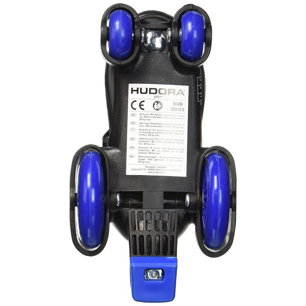 Hudora Rollschuhe 22040 My First Quad Boy Gr. 26-29, 4 Größen, Push-Lock-Schnallen, für Jungen, Blau