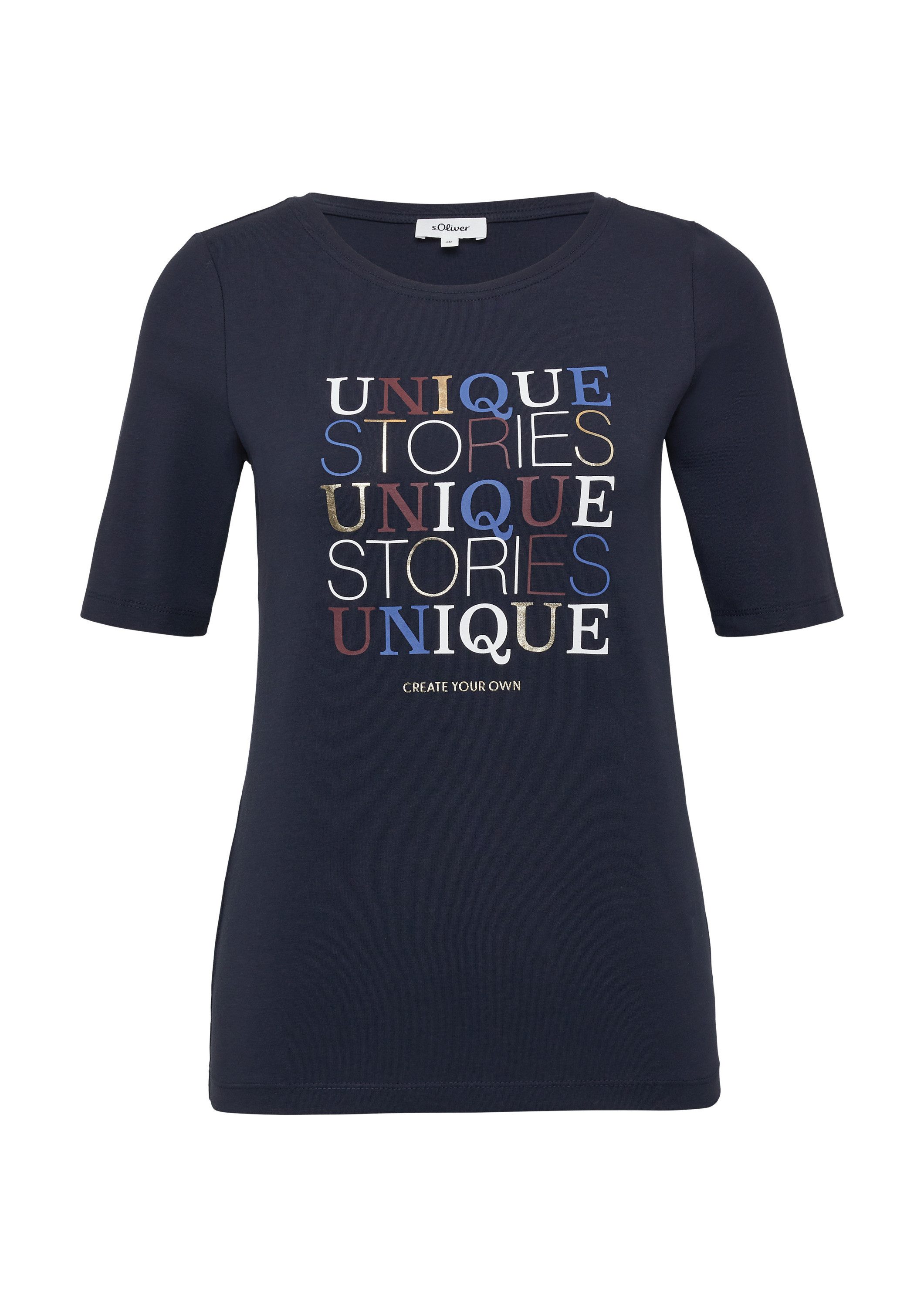 s.Oliver Kurzarmshirt T-Shirt Jersey-Shirt im Slim günstig online kaufen