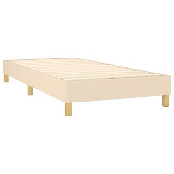 vidaXL Bett Bettgestell Creme 100x200 cm Stoff