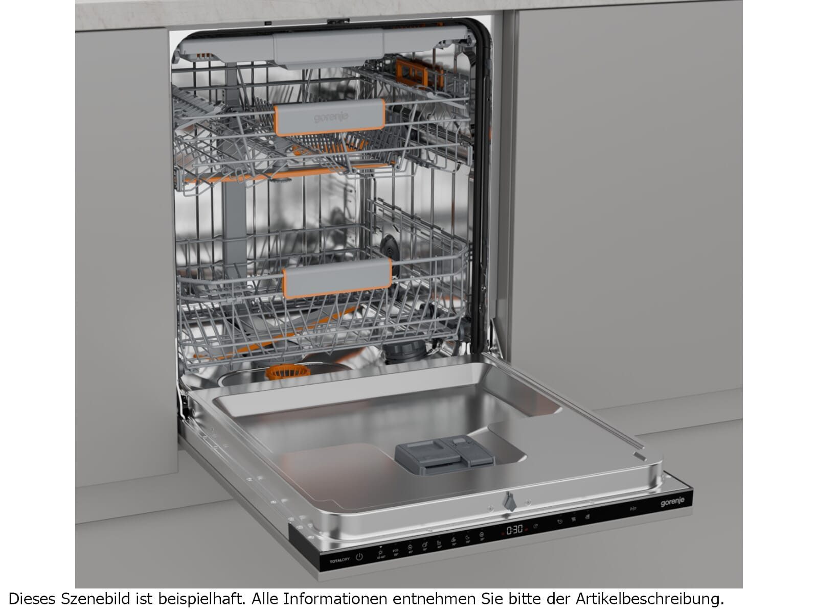 GORENJE vollintegrierbarer Geschirrspüler GV663A66, 9.5 l, 16 Maßgedecke, Energiesparfunktion ECO