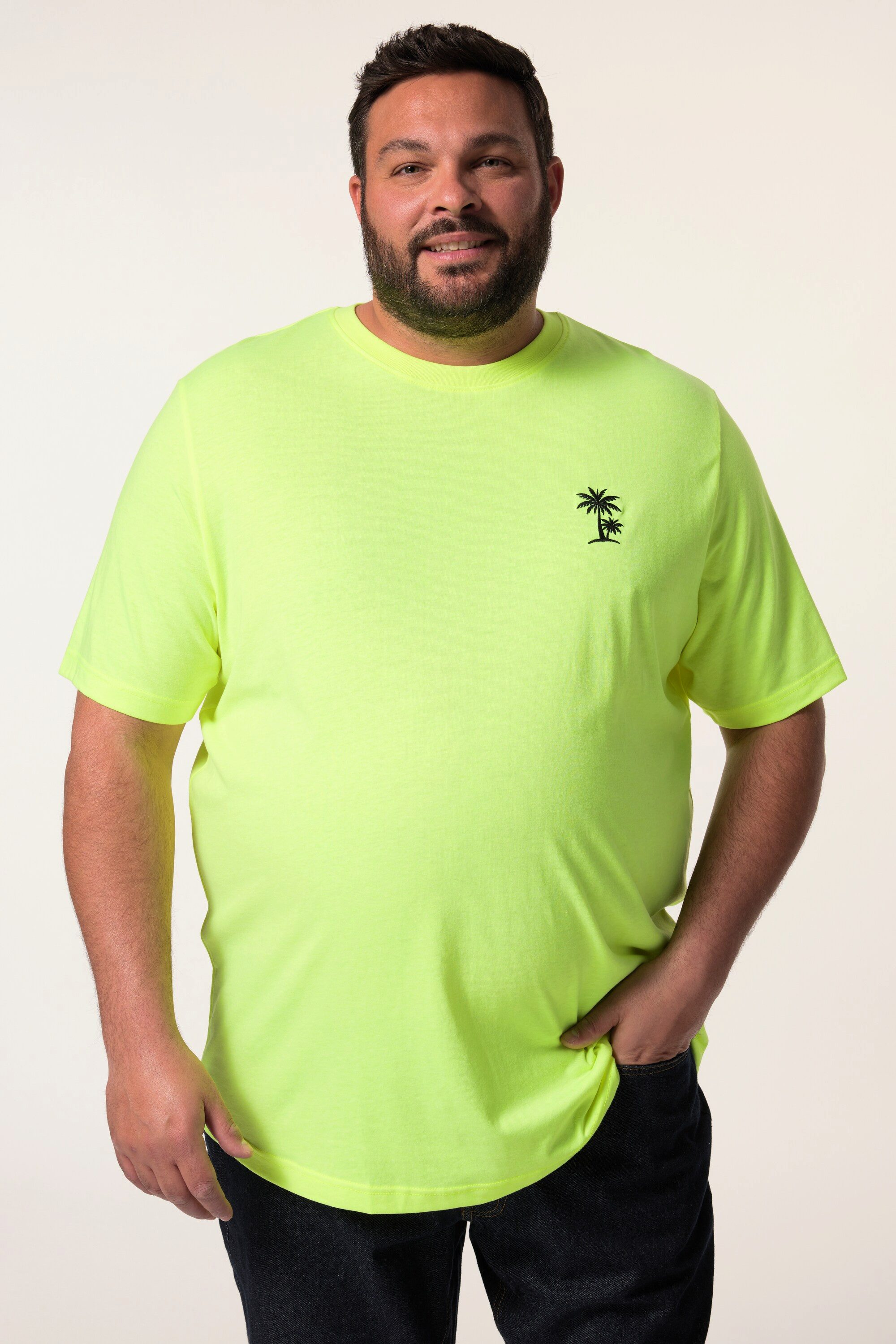 Men Plus T-Shirt T-Shirt Halbarm Neon-Stick