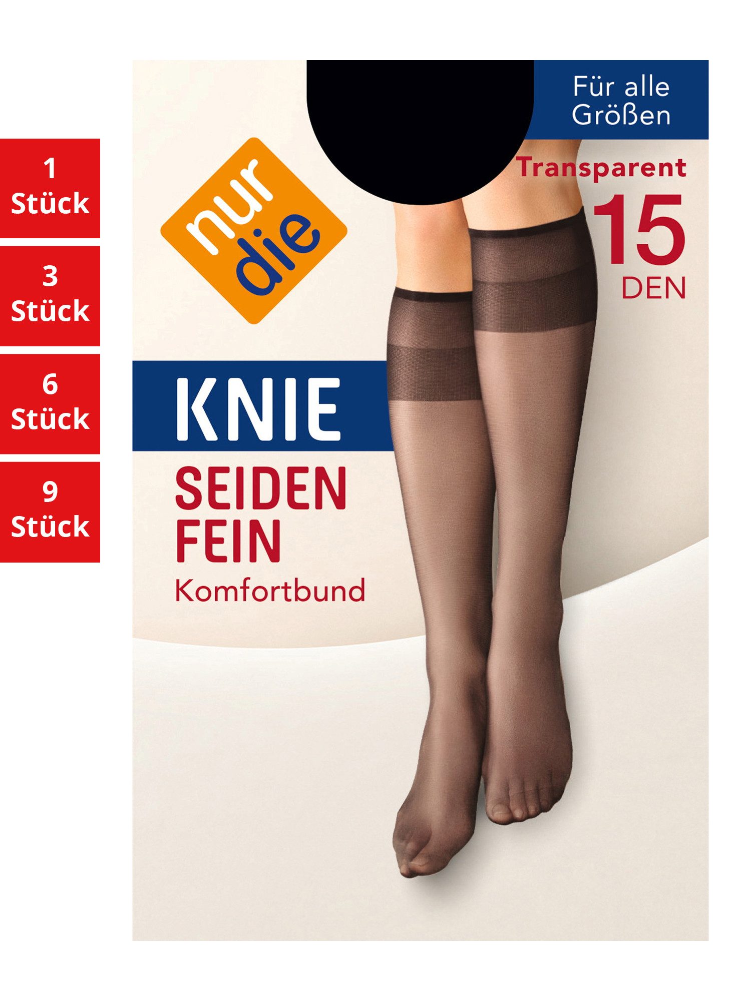 Kniestrümpfe Seidenfein 15 DEN Damen
