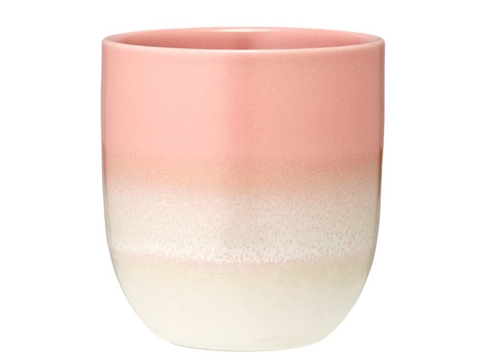 Ladelle Becher CAFE Becher ohne Henkel pink schattiert 0,3 l, Steinzeug