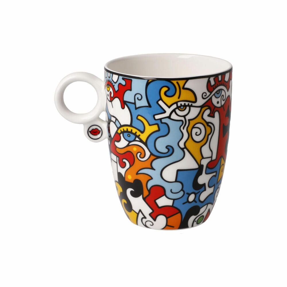 Tasse à Café Goebel édition Artiste Ed Heck Love Dog - Porcelaine Fine, Motif Multicolore