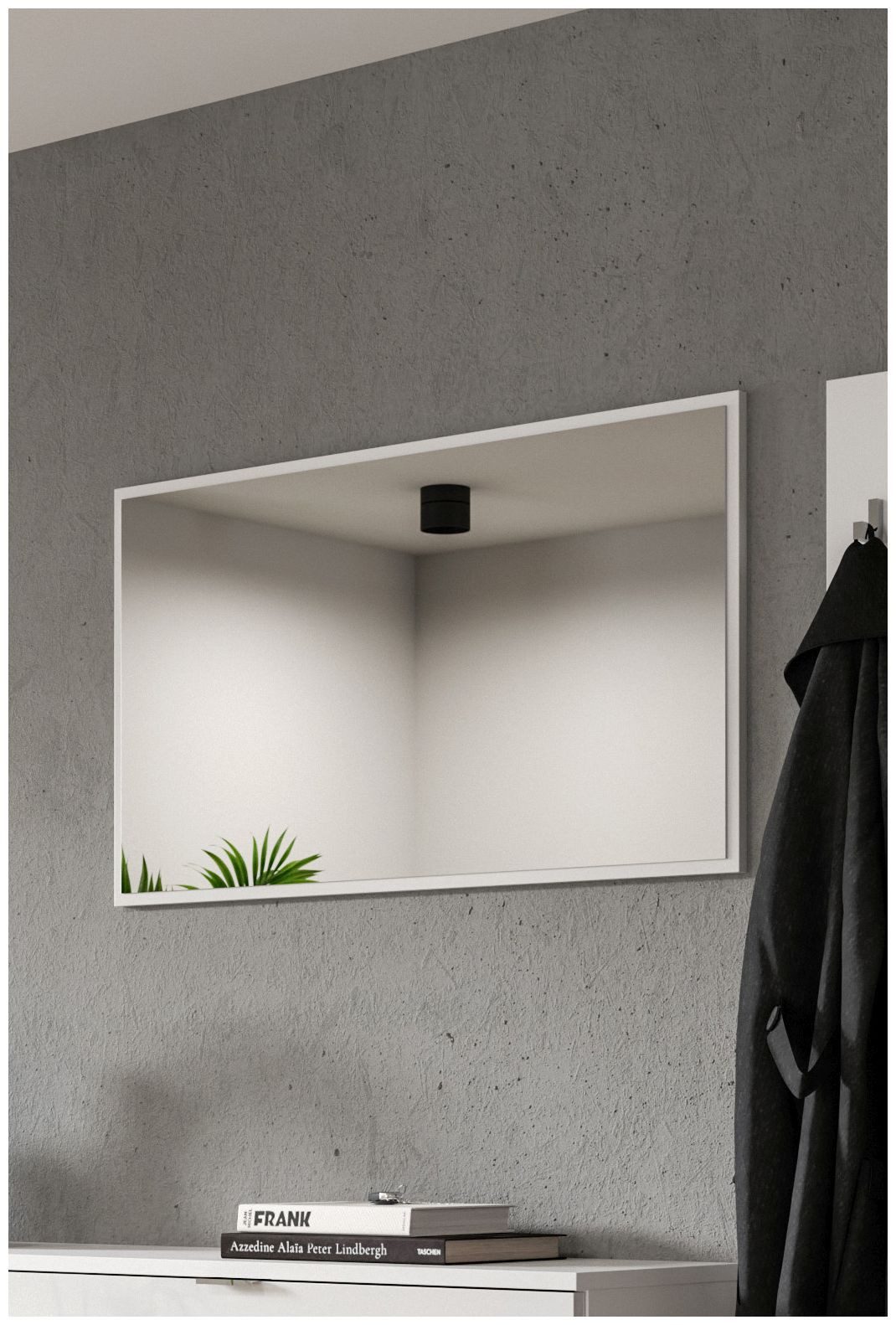 xonox.home Wandspiegel, weiß Nachbildung B/H/T: ca.92 x 52 x 2 cm