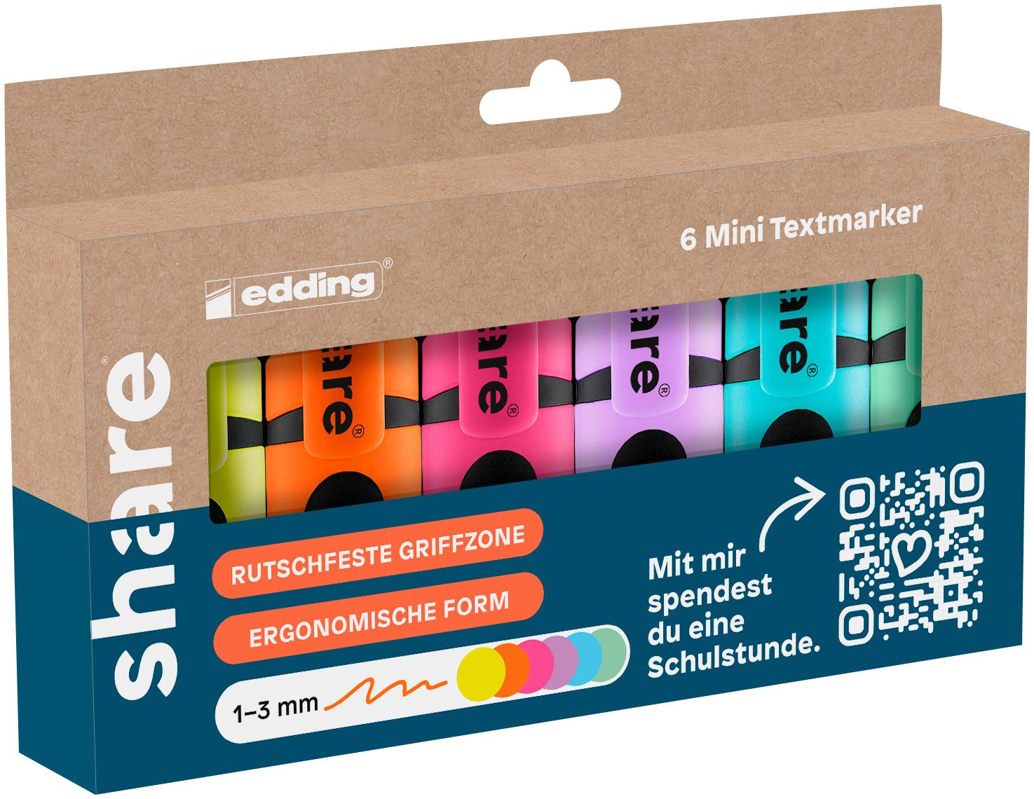 Marker share Mini-Textmarker 6 Stk.