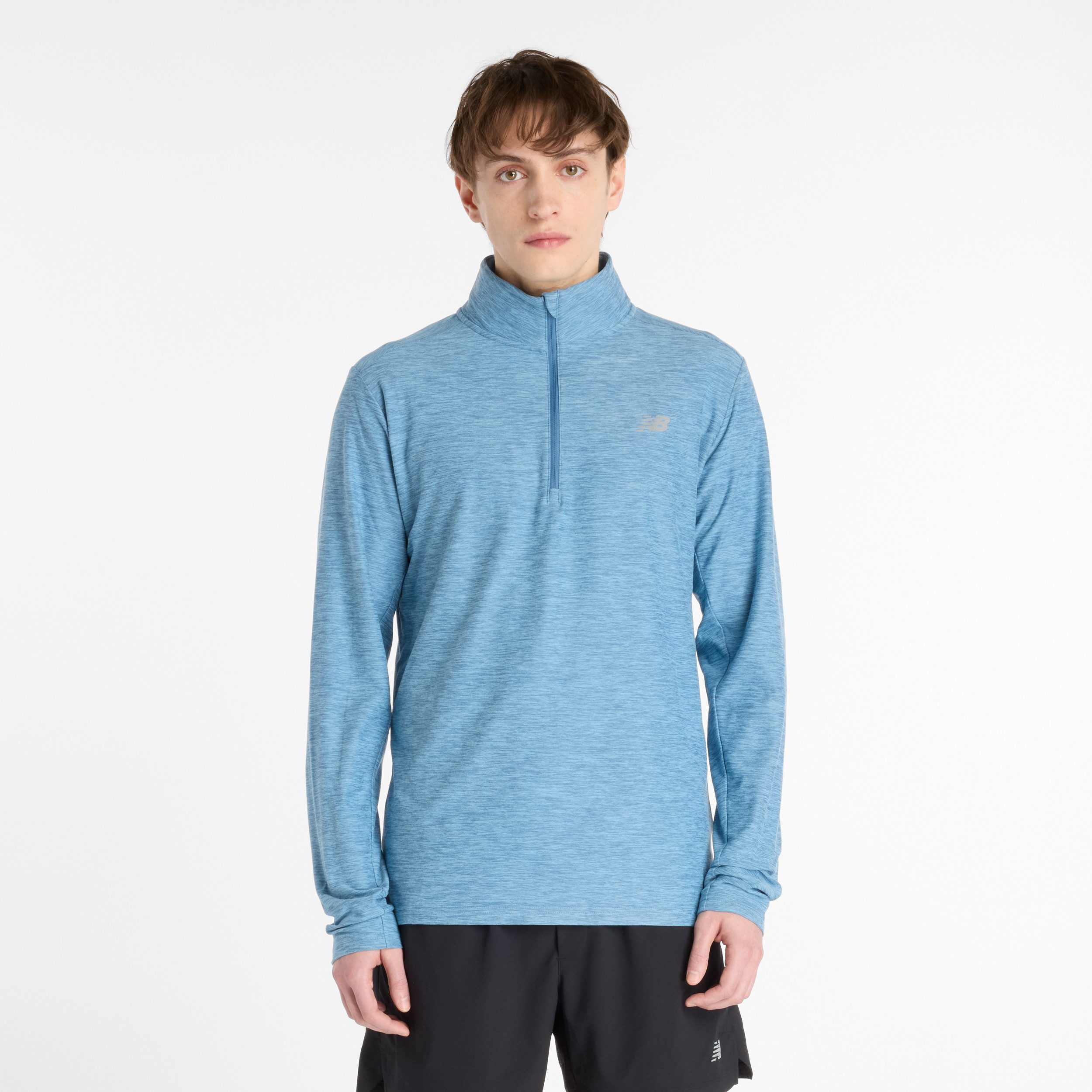 New Balance Laufshirt Space Dye 1/4 Zip mit Label günstig online kaufen