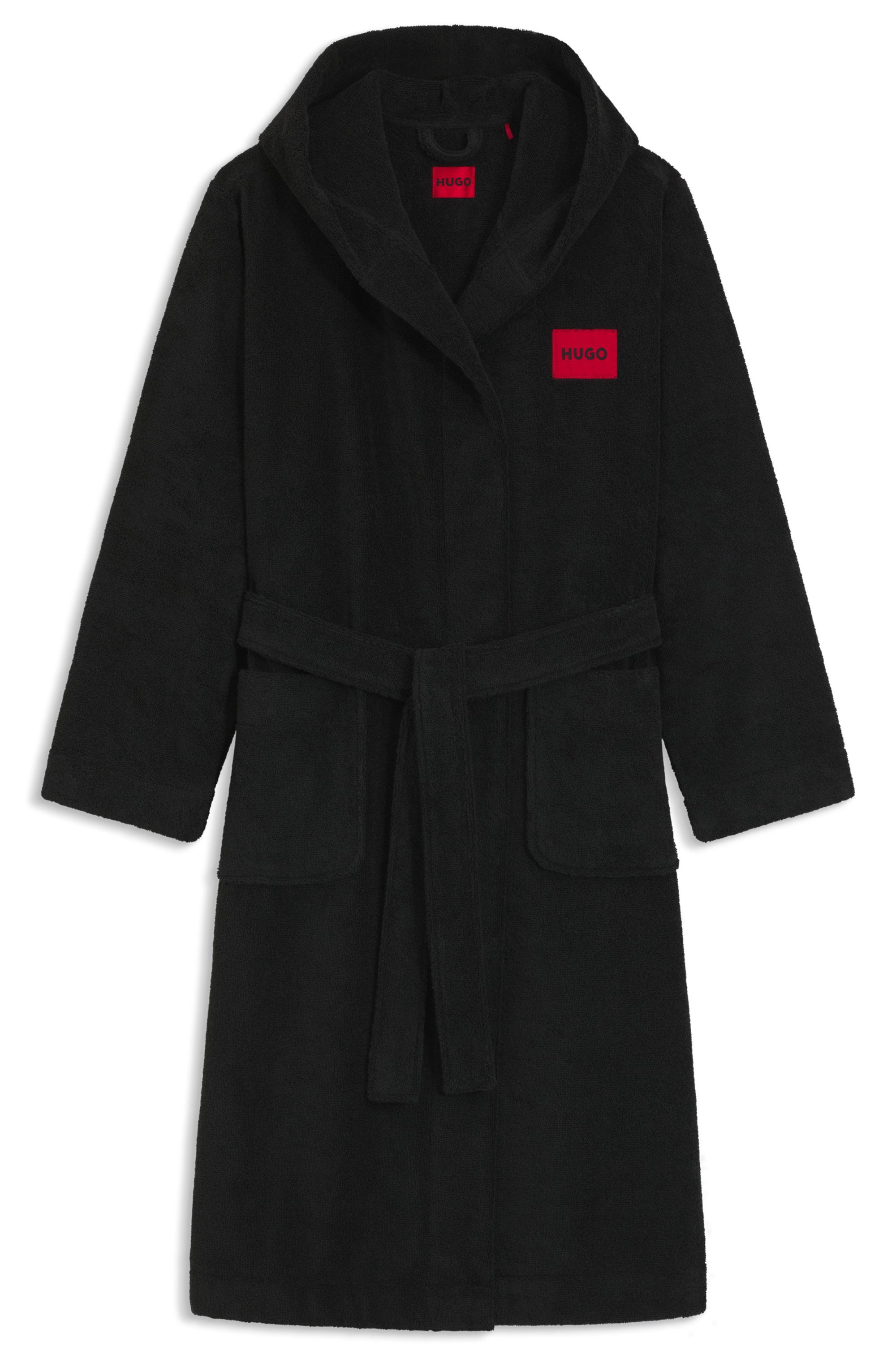 HUGO Bademantel TERRY_HOODED GOWN 10253946 01, Baumwolle, Gürtel, mit Kapuz günstig online kaufen