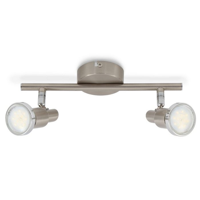 Briloner Leuchten LED Deckenleuchte 2991-022B schwenkbar LED wechselbar Warmweiß Deckenlampe dreh- und schwenkbar inkl. GU10 LED