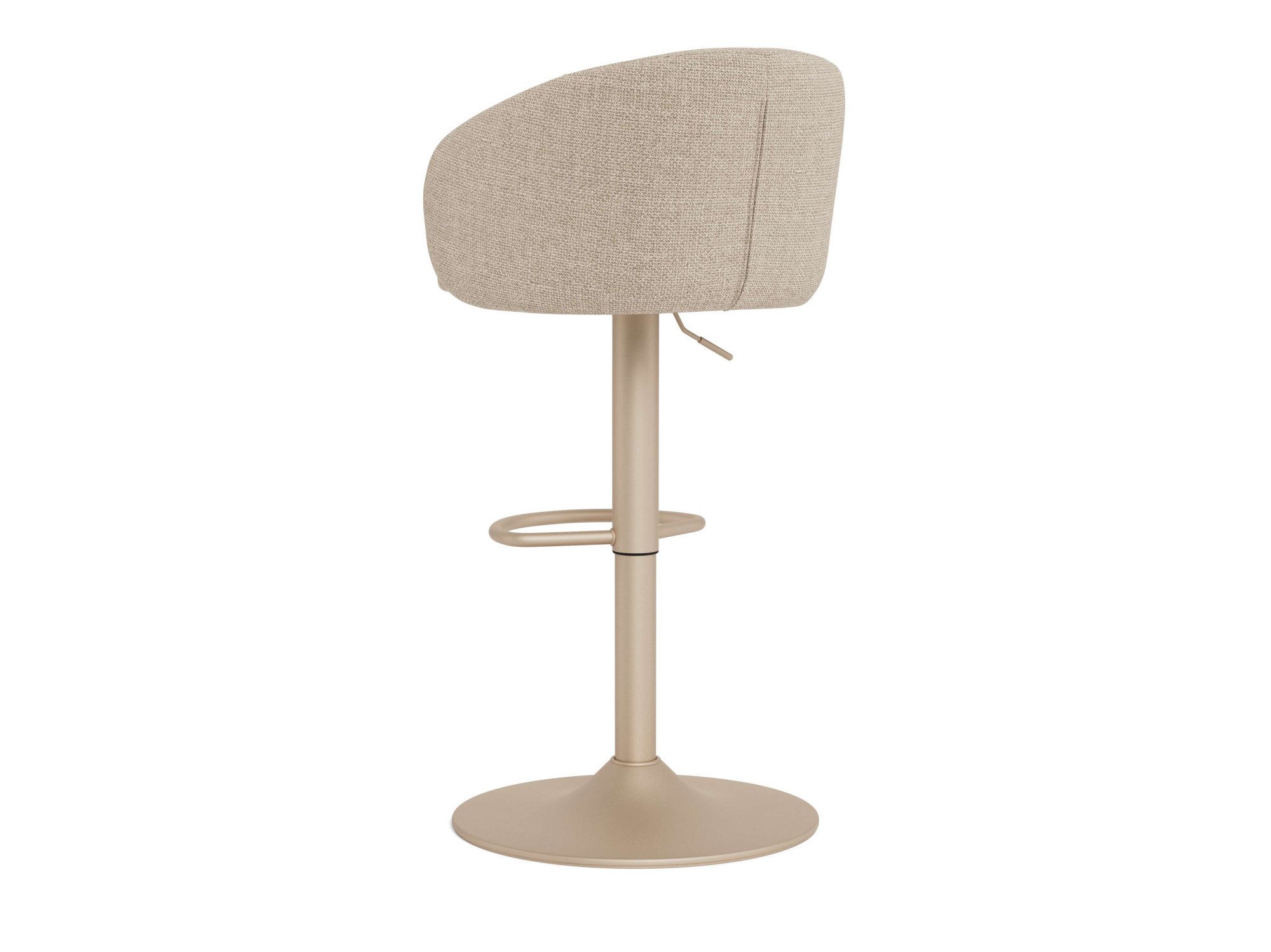 ACTONA GROUP Barhocker Hocker (1 St), beiger Stoff, mit Gaslift, Fußstütze und Drehfunktion, FSC™