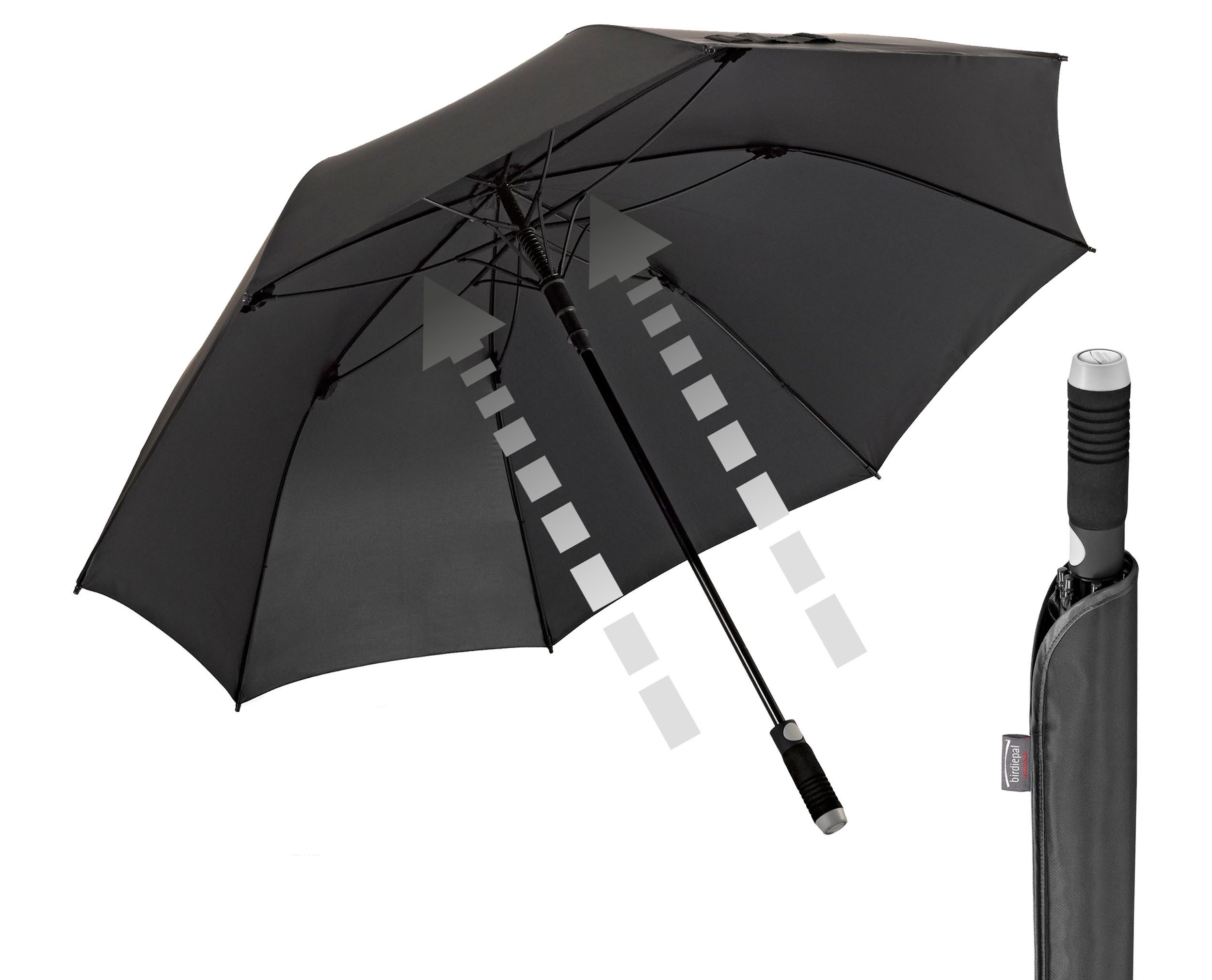 EuroSCHIRM® Partnerschirm birdiepal® Automatic, schwarz, Regenschirm günstig online kaufen