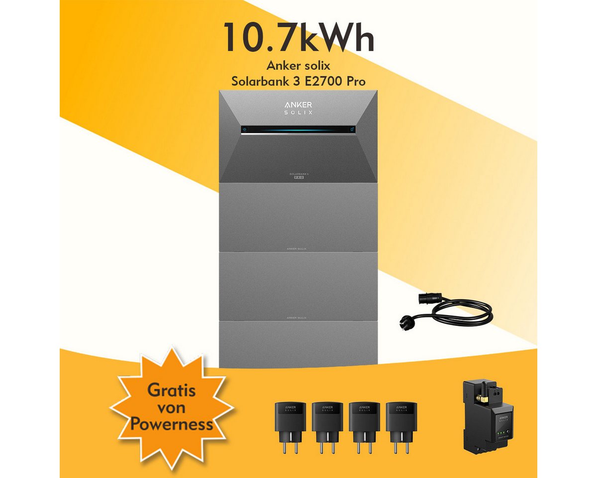Thumbnail - Anker Balkonkraftwerk Anker SOLIX Solarbank 3 E2700 Pro mit Zusatzsakkus und Smart Plug, (Smart Meter und 4x Anker Smart...