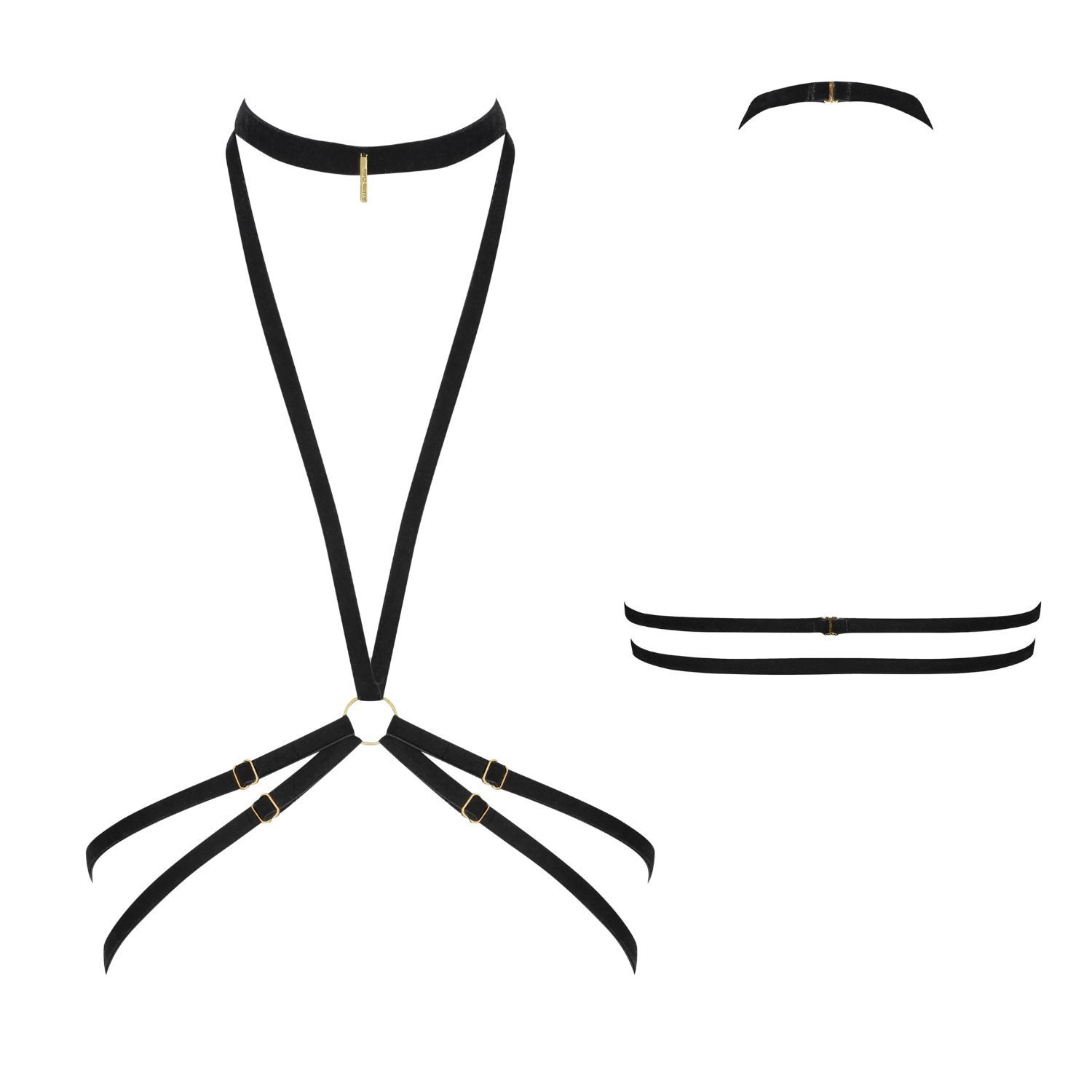 Maison Close Bandeautop Maison Close Les Fetiches Harness Samt schwarz