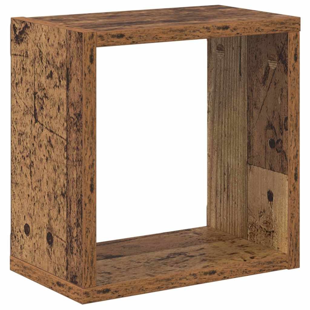 vidaXL Regal Wandregale Wandhalterung 2 Stk. Altholz Holzwerkstoff, 2-tlg. – Bild 5 von 5