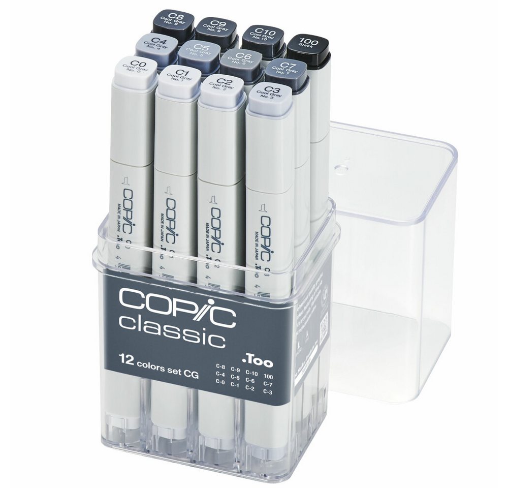 Thumbnail - COPIC Marker Set A1 CG 12St - Kleinformatiges Produkt in Deutsch, (1-tlg)