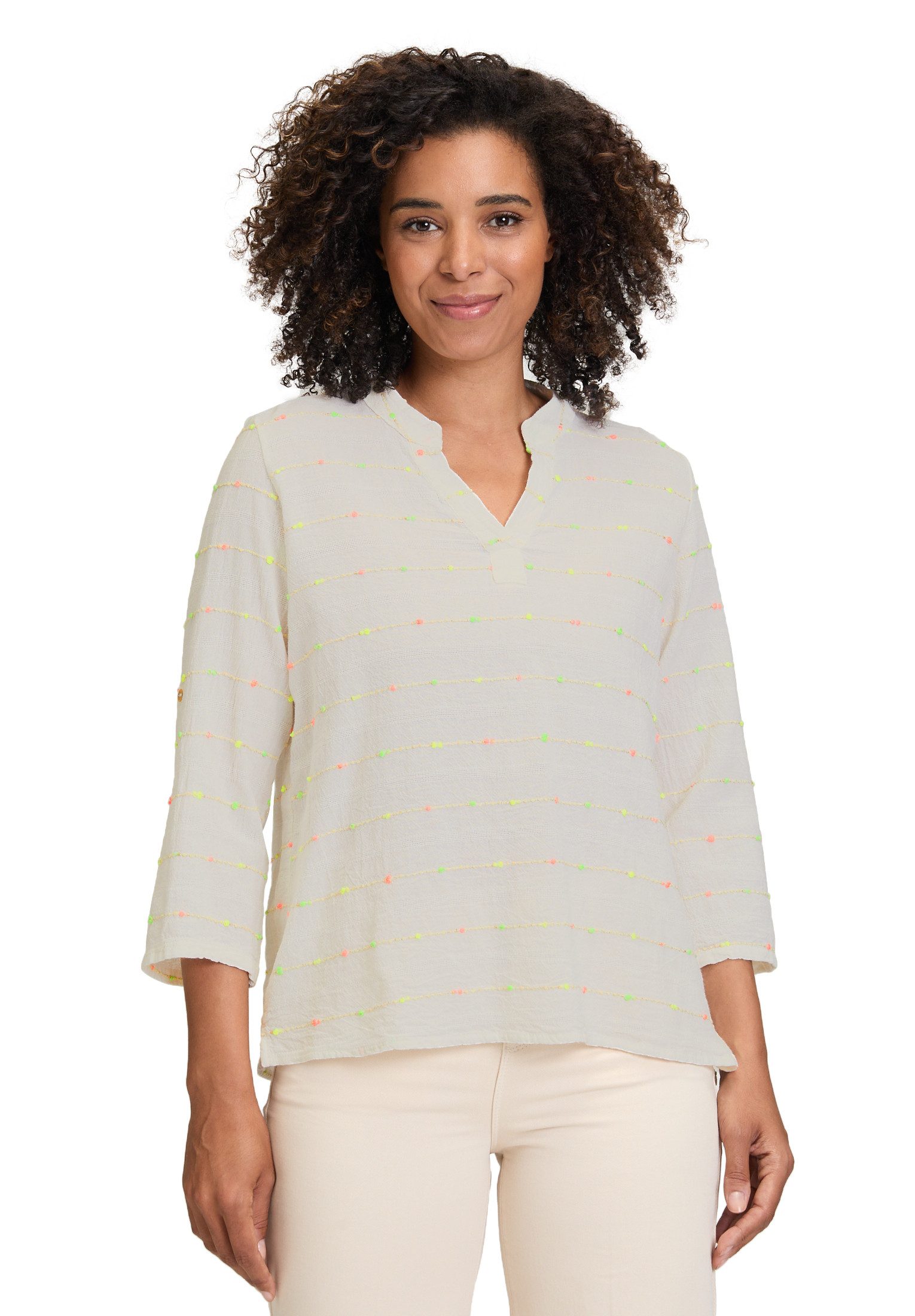 Cartoon Schlupfbluse Cartoon Casual-Bluse mit Lurexfaden günstig online kaufen