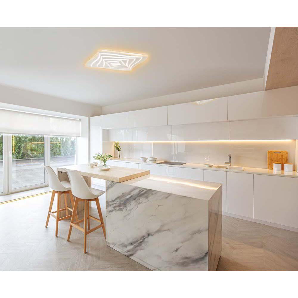 FISCHER & HONSEL LED Deckenleuchte, LED-Leuchtmittel fest verbaut, Kaltweiß, Warmweiß, Neutralweiß, Tageslichtweiß, Farbwechsel, Deckenleuchte Lampe Fernbedienung dimmbar Backlight Wohnzimmerleuchte