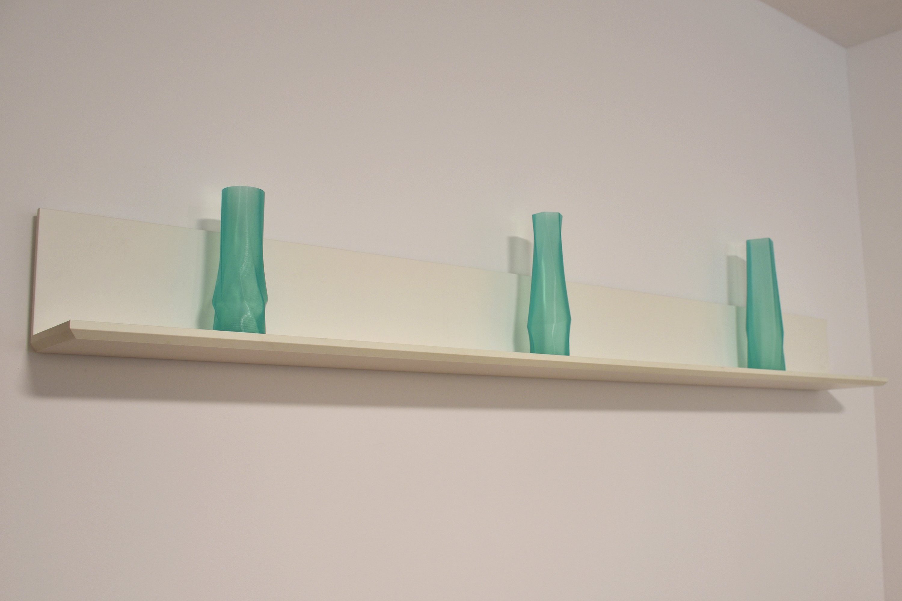 3D - Leichte Mintgrün innerhalb square the - (Rillung) (Einzelmodell, Farben, des 1 Durchsichtig; Shapes vase Vase), Decorations Struktur viele Vasen, 100% 3D-Druck Materials (deco), Dekovase