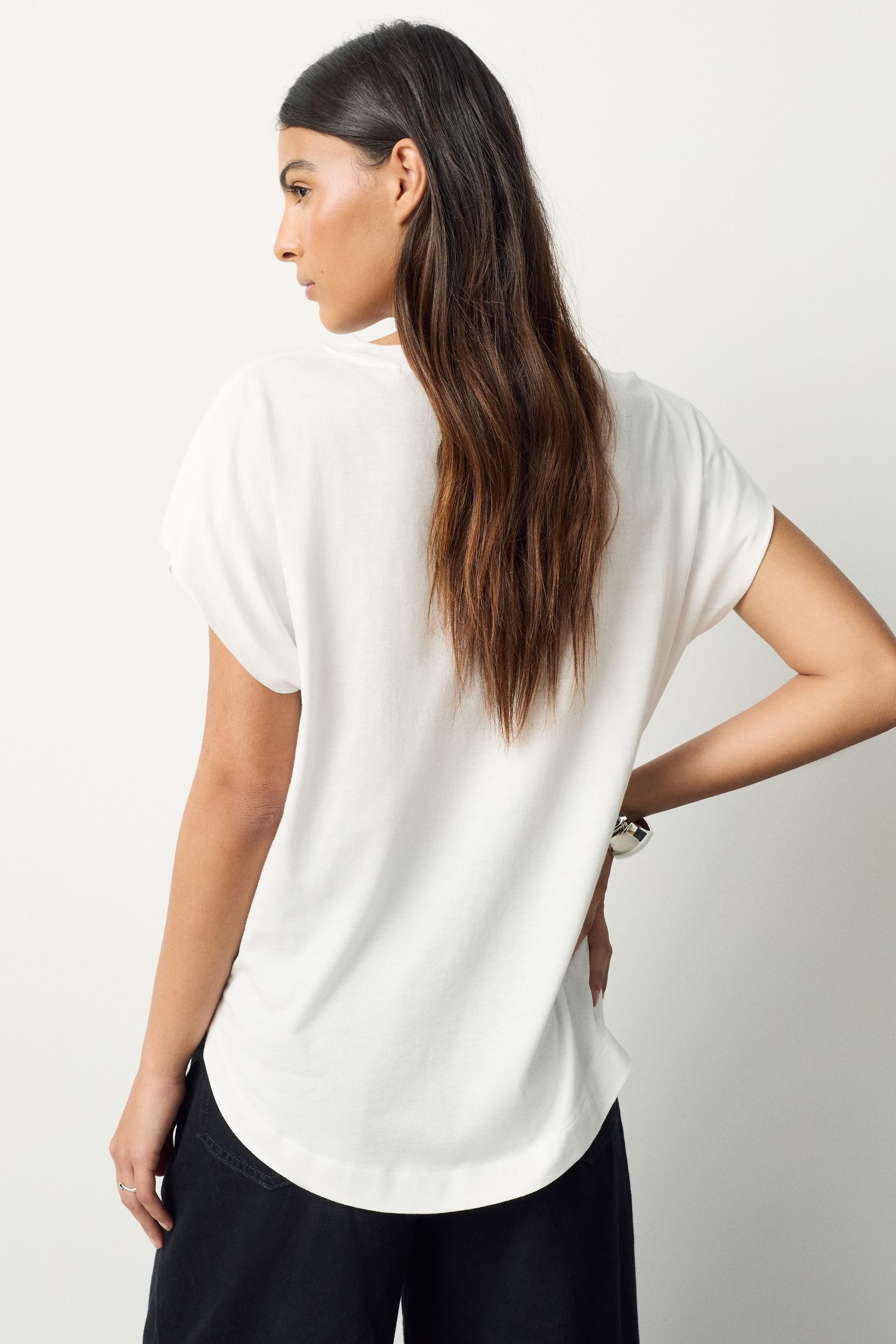 Next T-Shirt T-Shirt mit überschnittenen Schultern (1-tlg) günstig online kaufen