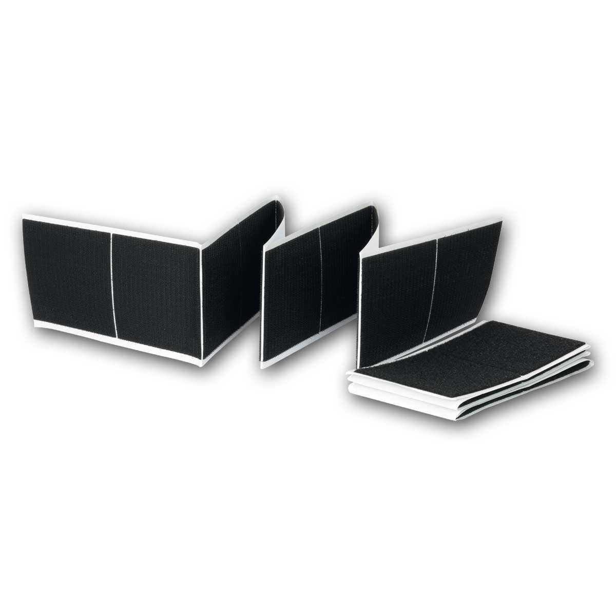 Sintron Klettband Klettpads 100x100mm, 12 Stück, selbstklebend, schw