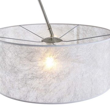 Steinhauer LIGHTING LED Bogenlampe, Stehleuchte Bogenstehleuchte Bogenlampe Höhenverstellbar Textil silber